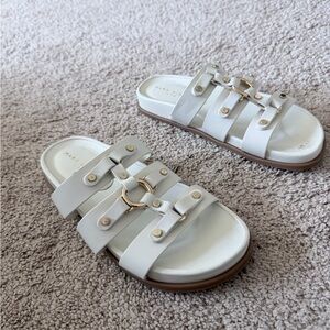 Marc fisher White Slide Sandals